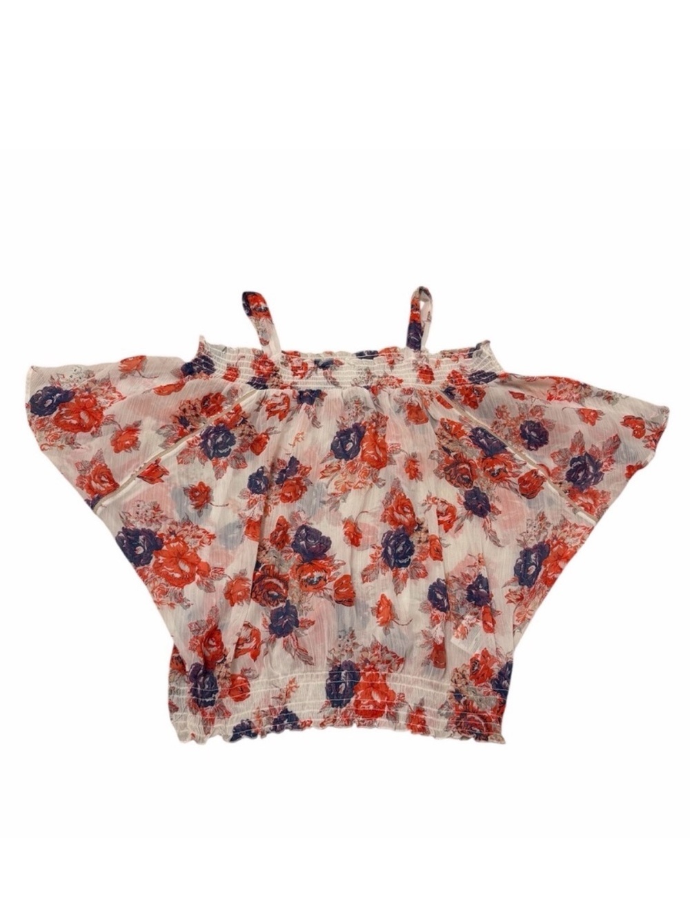 3/$20 Vintage Y2K Guess Floral Sheer Top Blouse Womens Medium 2000’s Boho